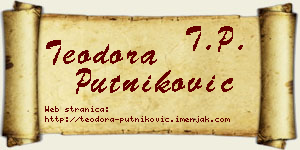 Teodora Putniković vizit kartica
